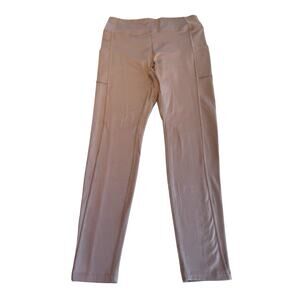Pink Active NWOT Sz L Fleece Lined Nude Color Leggings w/Pockets NWOT
